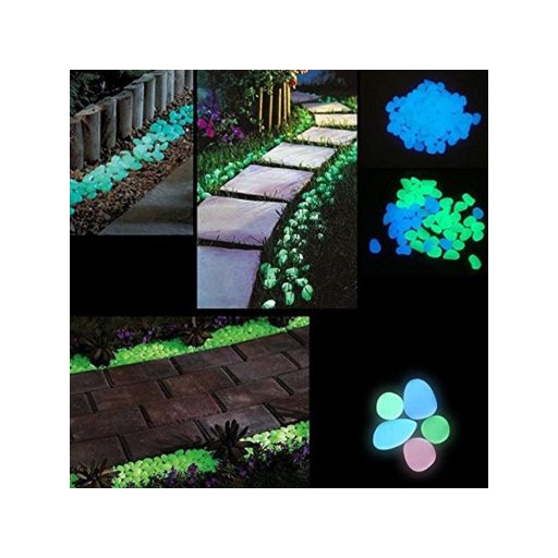 Fluorescenčné kamienky 100ks (svietia v tme) - svetlomodré