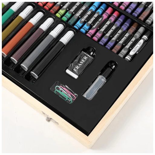 Sada na kreslenie a maľovanie v praktickej nádobe s rukoväťou -220-dielna 