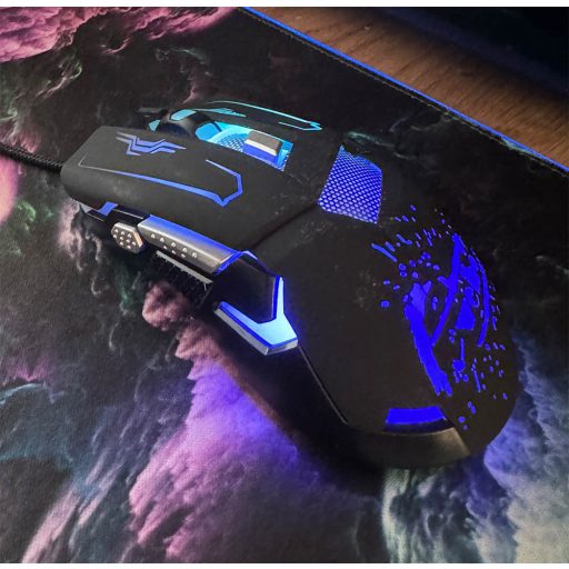 Weibo S10 herná optická 6-tlačidlová myš s LED diódami - 3200 dpi