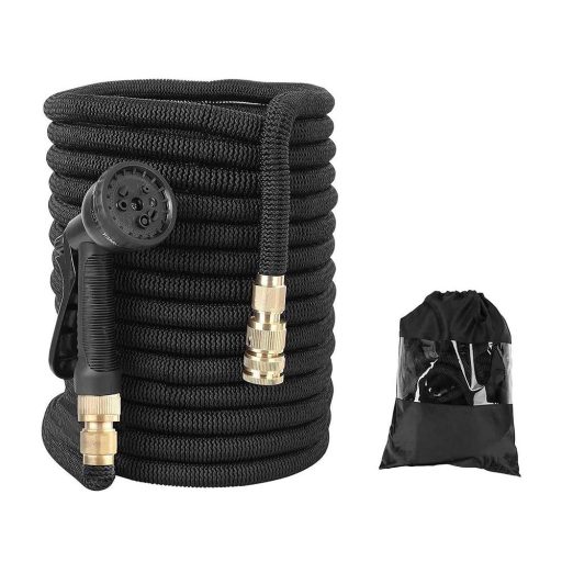 15 metrová postrekovacia hadica s hlavicou postrekovača v čiernej farbe