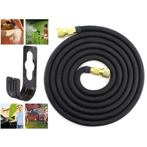 15 metrová postrekovacia hadica s hlavicou postrekovača v čiernej farbe