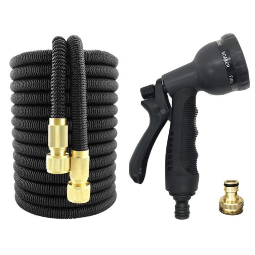 Záhradná hadica 45m s hlavicou postrekovača v čiernej farbe