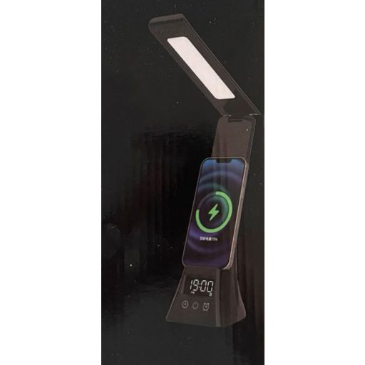 Stolná lampa, nabíjačka telefónu a hodiny  3 v 1 - 15 W