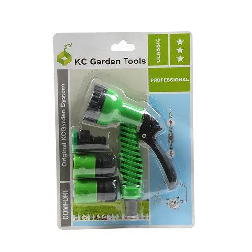 Zavlažovacia hlavica na záhradnú hadicu s konektormi - 7 funkčná